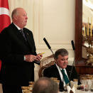 King Harald speaking during the banquet at the Presidential Palace.  (Photo: Lise Åserud,  NTB scanpix)